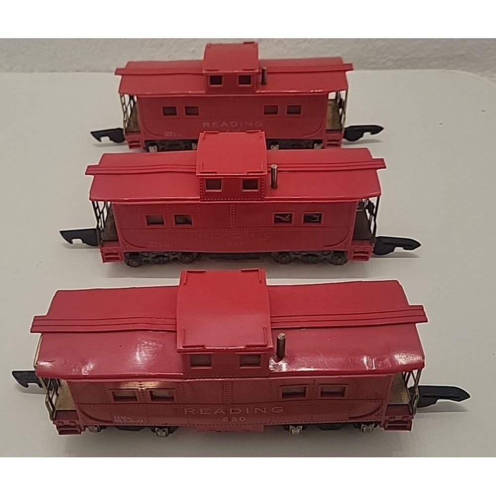 Lot 3 American Flyer 630 Reading Lighted Caboose S Gauge Train Cars